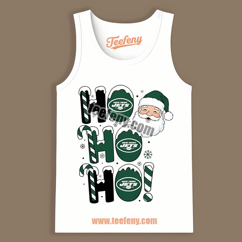 New York Jets Ho Ho Ho Santa Christmas Retro Tanktop New York Jets Ho Ho Ho Santa Christmas Retro Tanktop