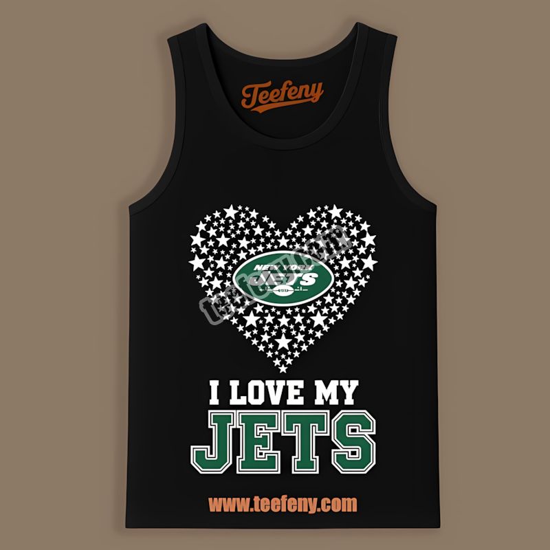 New York Jets I Love My Jets Heart Color Tanktop New York Jets I Love My Jets Heart Color Tanktop