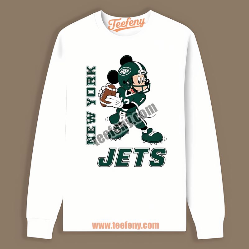 New York Jets Mickey Quarterback Football Classic Long Sleeve New York Jets Mickey Quarterback Football Classic Long Sleeve
