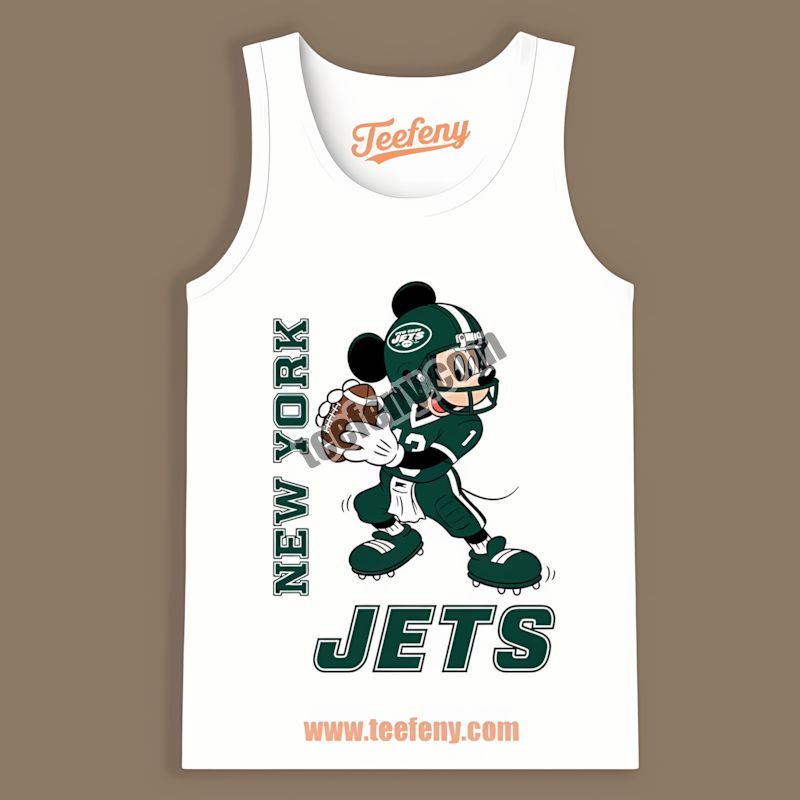 New York Jets Mickey Quarterback Football Classic Tanktop New York Jets Mickey Quarterback Football Classic Tanktop