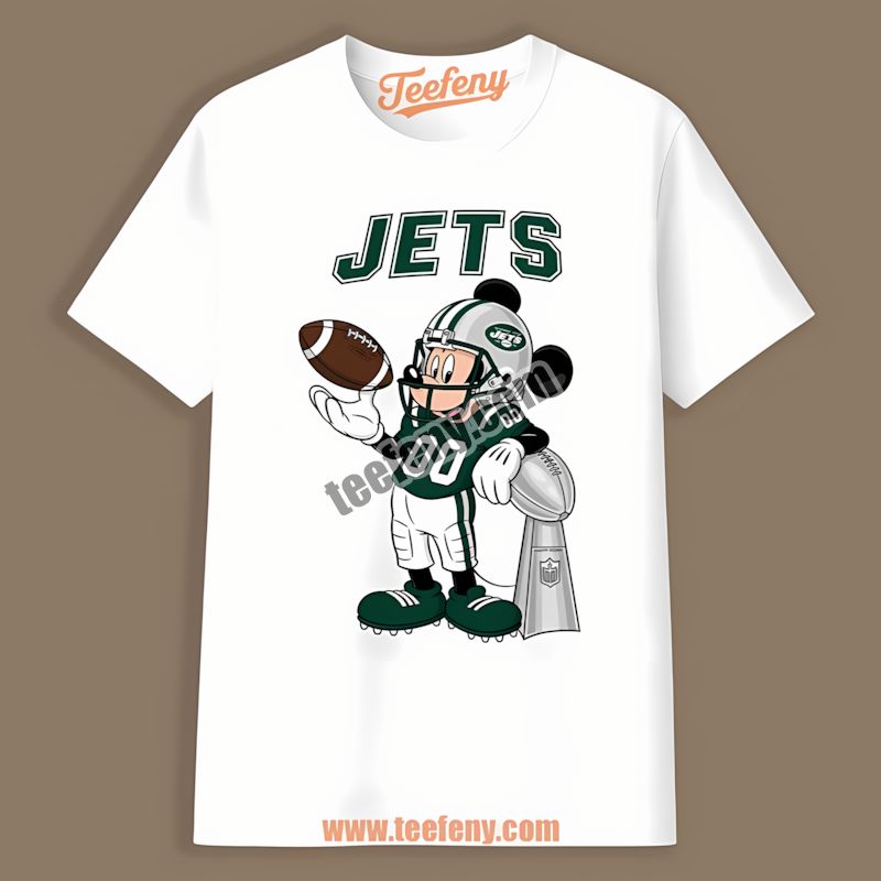 New York Jets Minnie Mouse Breast Cancer Awareness Cotton Shirt