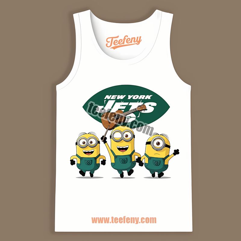 New York Jets Minions Trendy Tanktop New York Jets Minions Trendy Tanktop