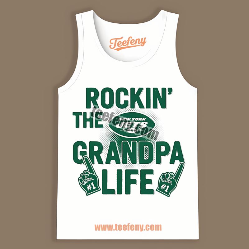 New York Jets Rockin The Grandpa Life Unisex Tanktop New York Jets Rockin The Grandpa Life Unisex Tanktop