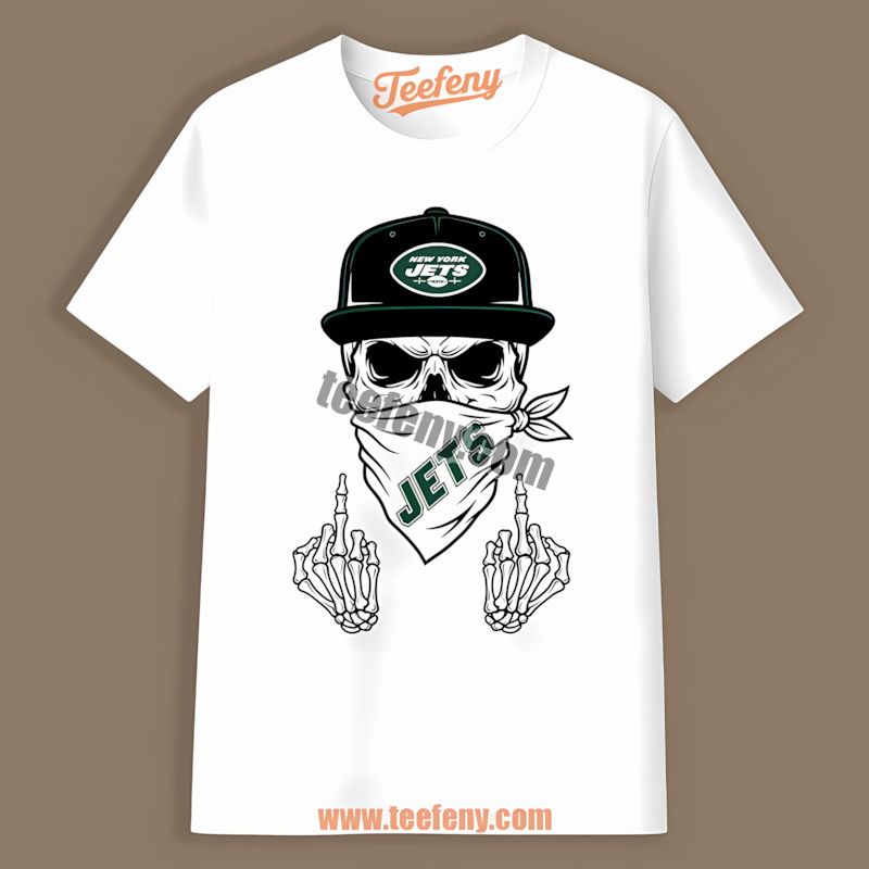 New York Jets Skull Middle Finger Color Shirt
