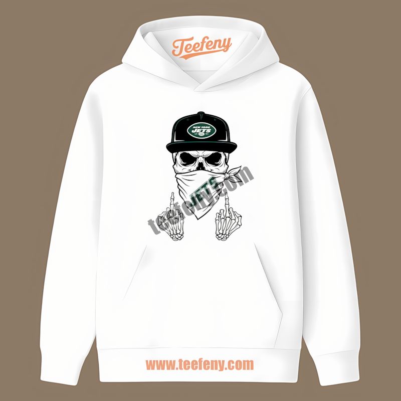 New York Jets Skull Bandana Graphic Hoodie New York Jets Skull Bandana Graphic Hoodie
