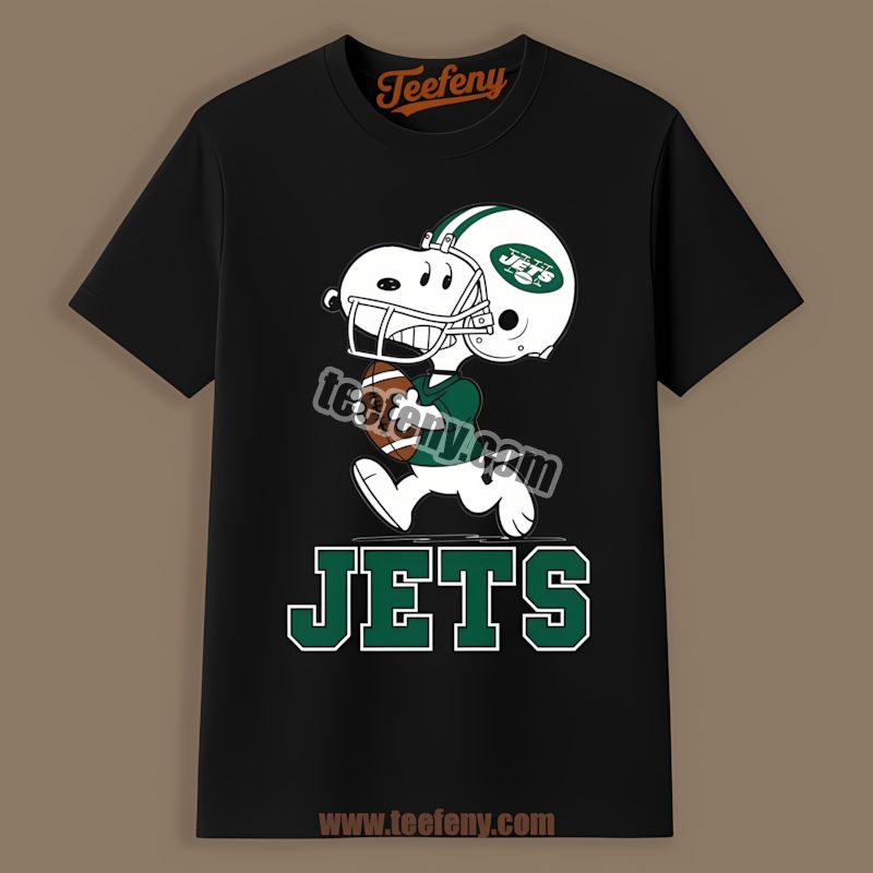 New York Jets Snoopy Driving A Car Color Shirt