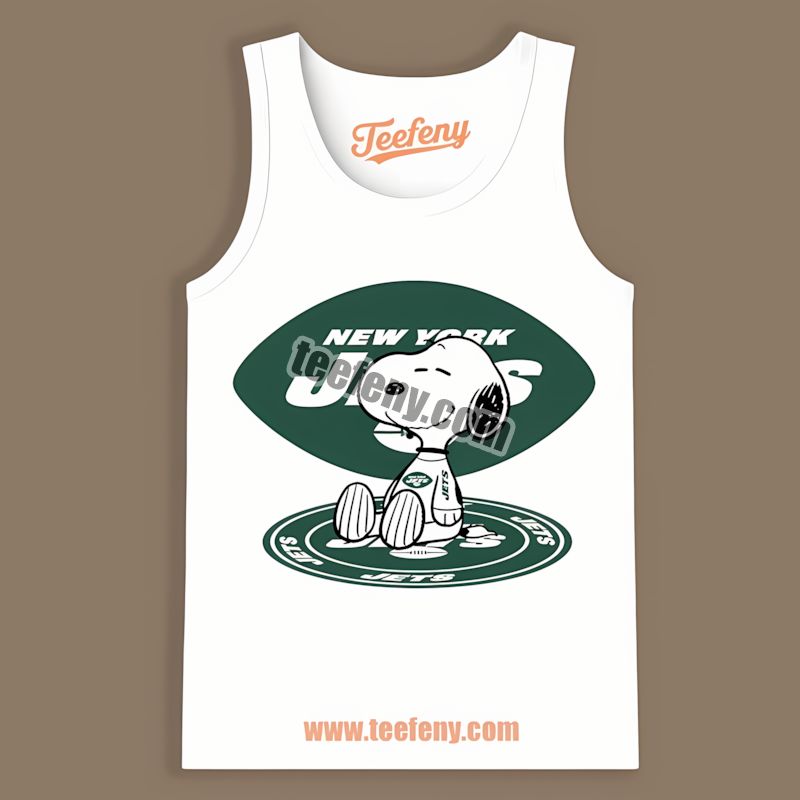 New York Jets Snoopy Tattoo Logo On Arm Retro Tanktop New York Jets Snoopy Tattoo Logo On Arm Retro Tanktop