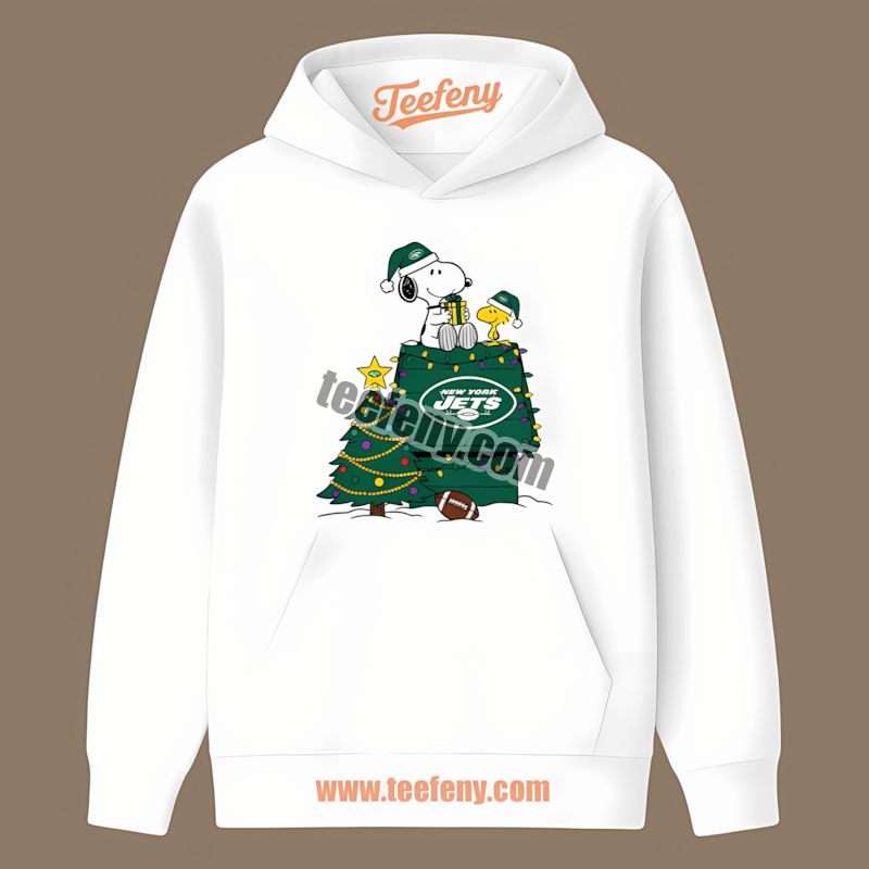 New York Jets Snoopy Woodstock Christmas Graphic Hoodie New York Jets Snoopy Woodstock Christmas Graphic Hoodie
