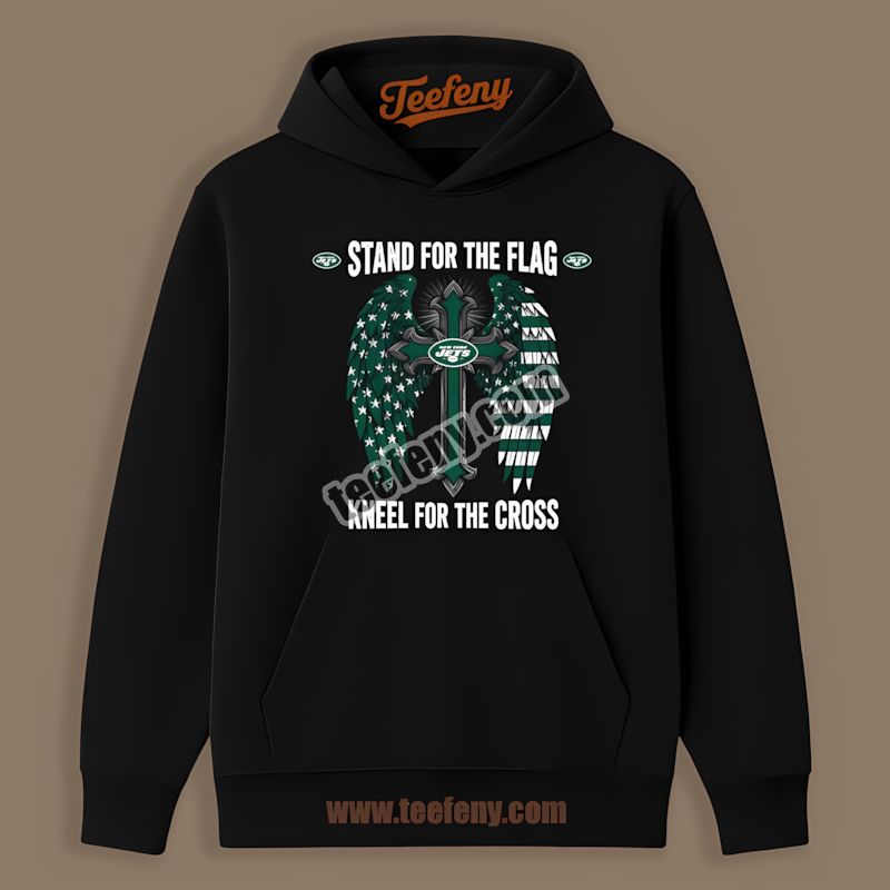 New York Jets Stand For The Flag Kneel For The Cross Regular Hoodie New York Jets Stand For The Flag Kneel For The Cross Regular Hoodie