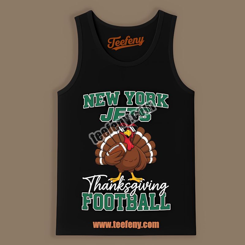 New York Jets Thanksgiving Football Turkey Regular Tanktop New York Jets Thanksgiving Football Turkey Regular Tanktop
