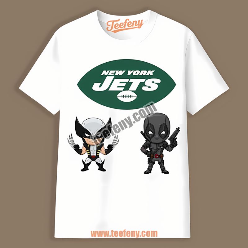 New York Jets Wolverine Deadpool Superhero Vintage Shirt