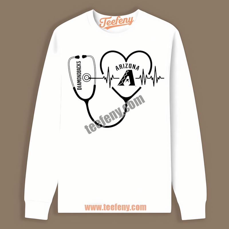 Nurse Heartbeat Arizona Diamondbacks Trendy Long Sleeve Nurse Heartbeat Arizona Diamondbacks Trendy Long Sleeve
