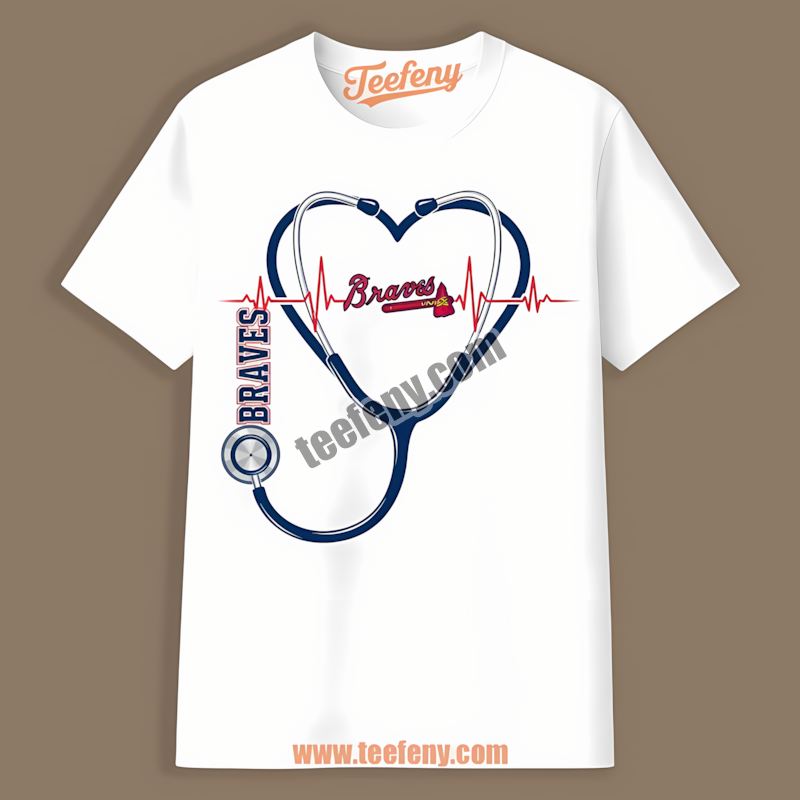 Nurse Heartbeat Atlanta Braves Home Run Shirt