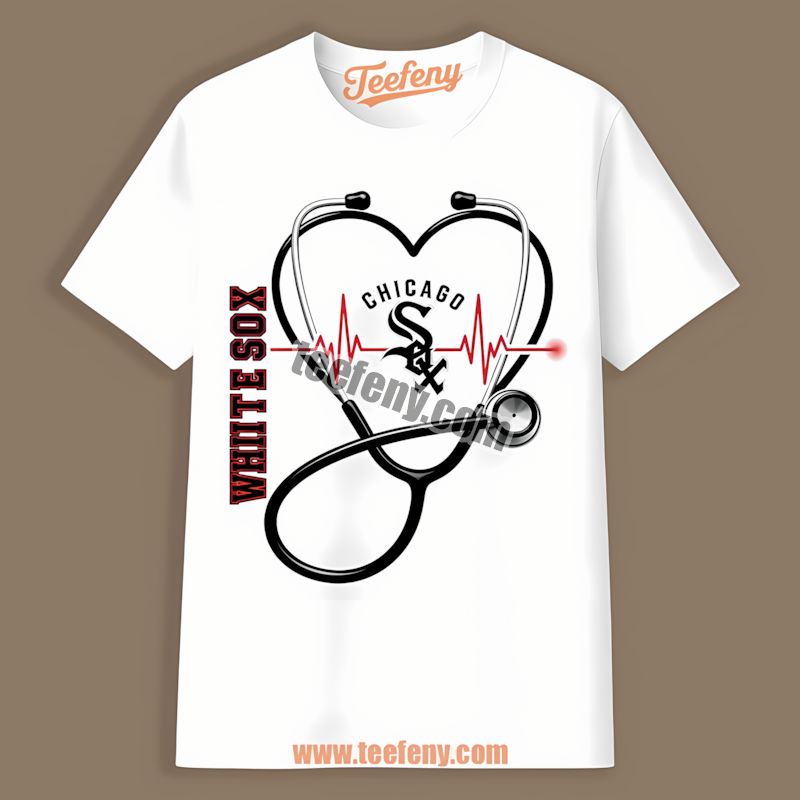 Nurse Heartbeat Chicago White Sox Tshirt For Women