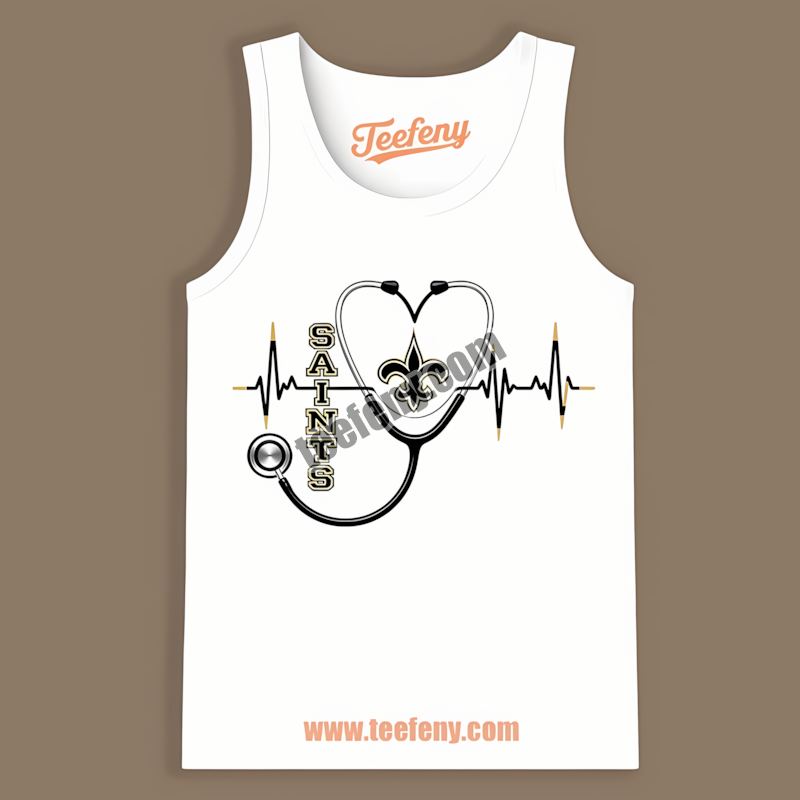 Nurse Heartbeat New Orleans Saints Classic Tanktop Nurse Heartbeat New Orleans Saints Classic Tanktop