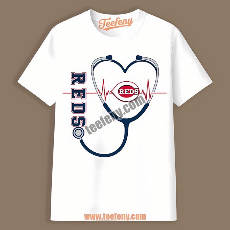 Nurse Heartbeat With Cincinnati Reds Pride Comfort Shirt