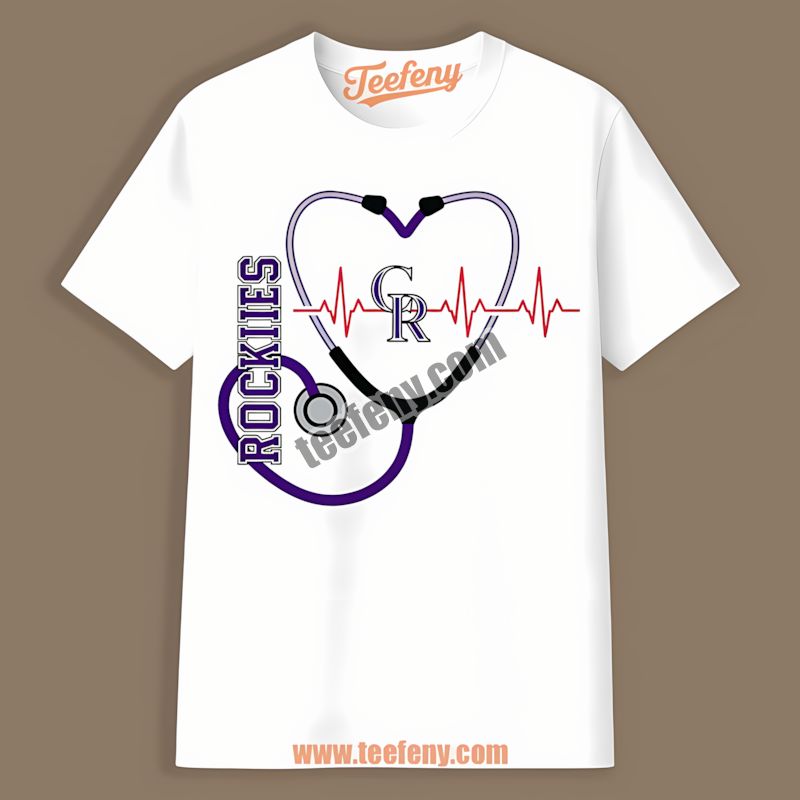 Nurse Heartbeat With Colorado Rockies Spirit Comfort Shirt