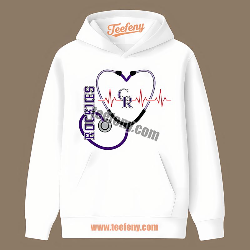 Nurse Heartbeat With Colorado Rockies Spirit Comfort Hoodie Nurse Heartbeat With Colorado Rockies Spirit Comfort Hoodie