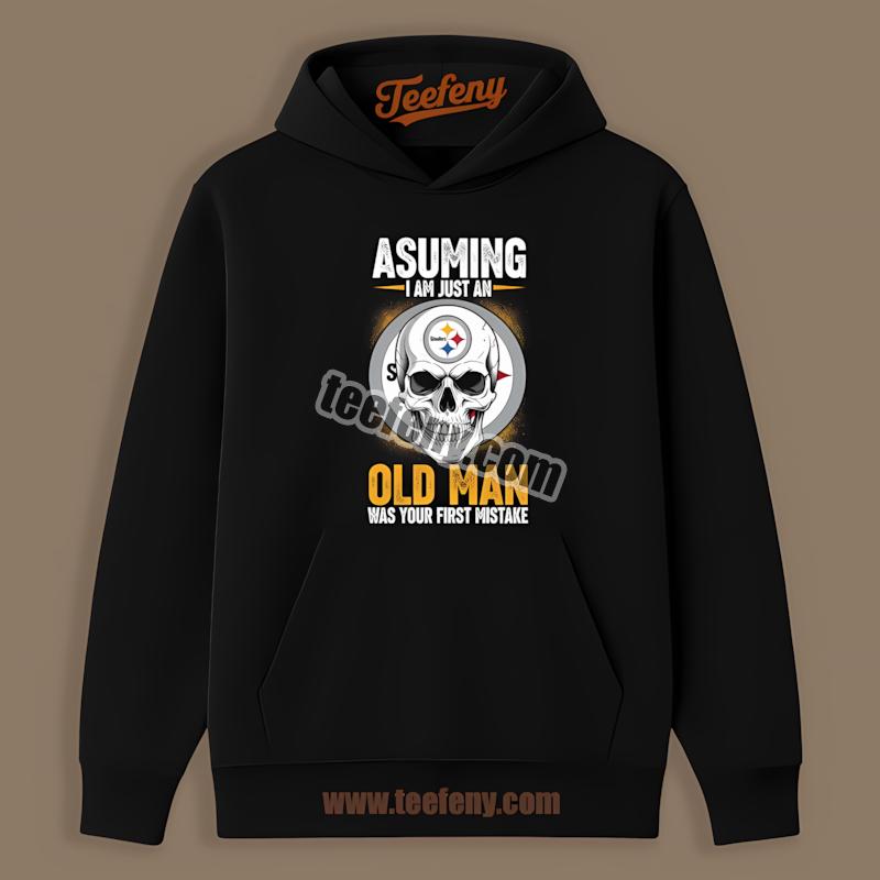 Old Man With Skull Pittsburgh SHoodielers Graphic Cotton Shirt Old Man With Skull Pittsburgh SHoodielers Graphic Cotton Shirt