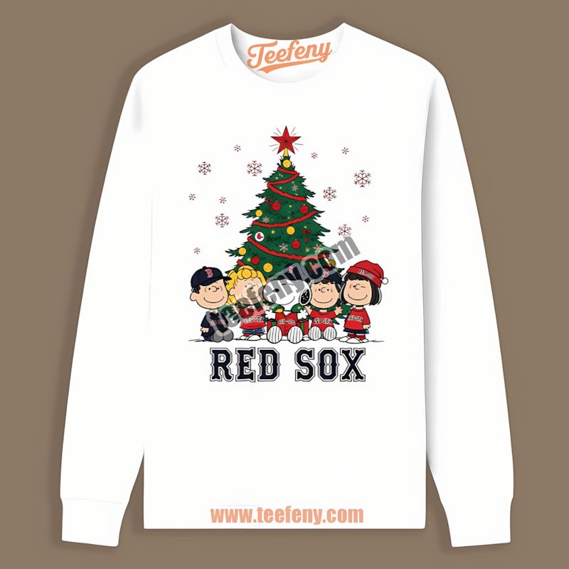 Peanuts Christmas Boston Red Sox Streetwear Long Sleeve Peanuts Christmas Boston Red Sox Streetwear Long Sleeve