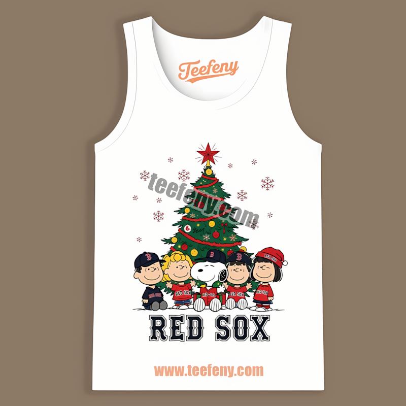 Peanuts Christmas Boston Red Sox Streetwear Tanktop Peanuts Christmas Boston Red Sox Streetwear Tanktop