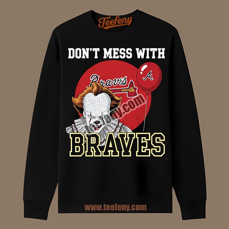 Pennywise Halloween Atlanta Braves Party Long Sleeve Pennywise Halloween Atlanta Braves Party Long Sleeve