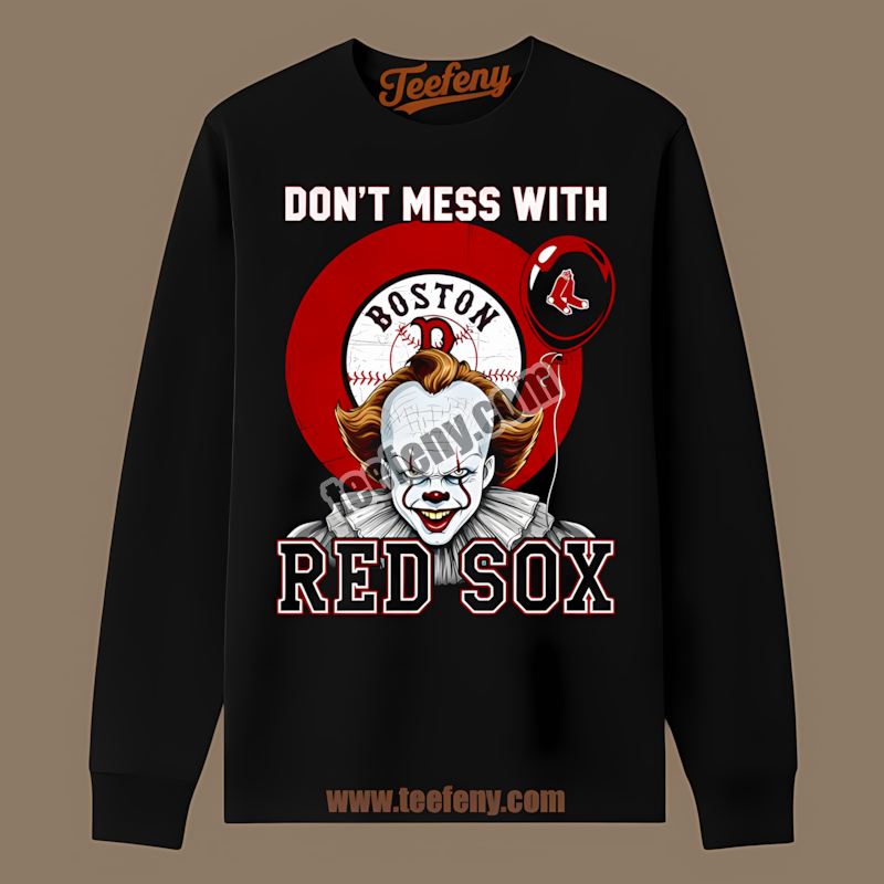 Pennywise Halloween Boston Red Sox Long Sleeve Pennywise Halloween Boston Red Sox Long Sleeve