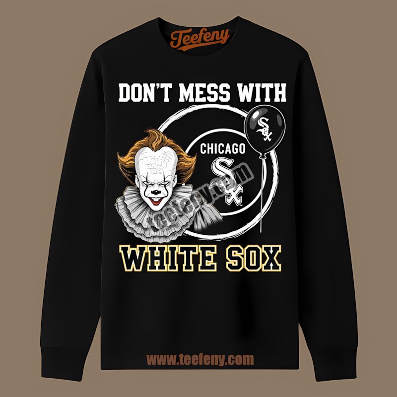 Pennywise Halloween Chicago White Sox Creepy Long Sleeve Pennywise Halloween Chicago White Sox Creepy Long Sleeve