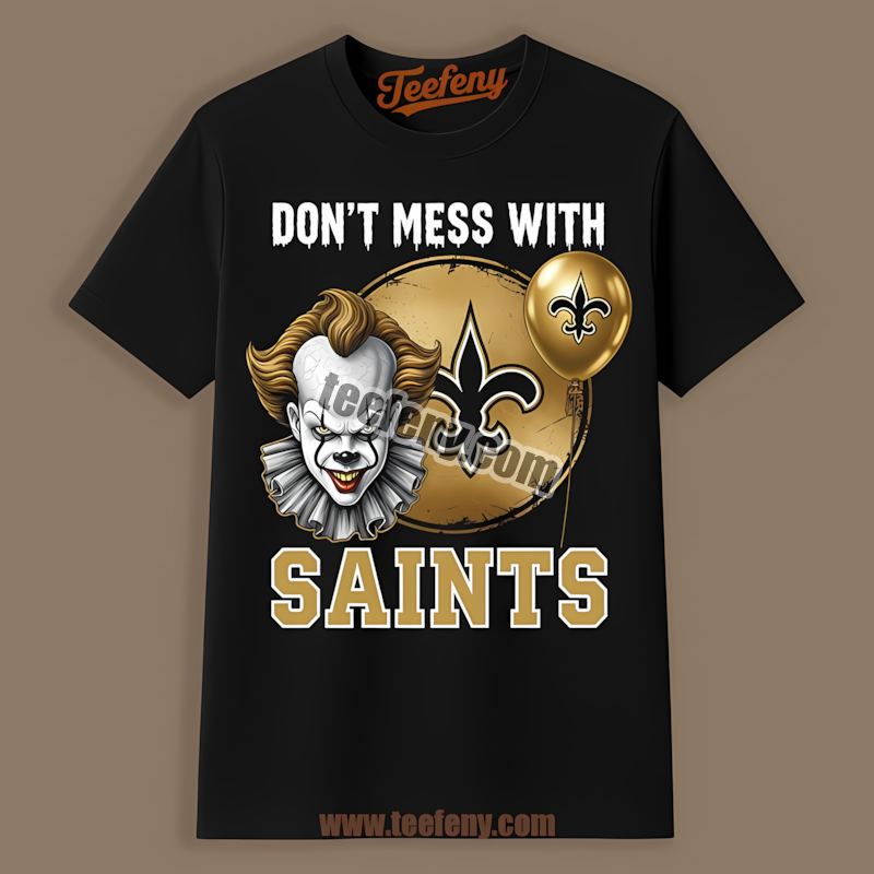 Pennywise Halloween New Orleans Saints Graphic Shirt