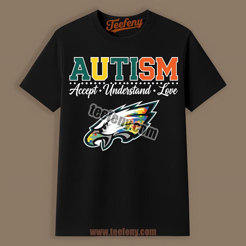 Philadelphia Eagles Autism Awareness Love Bold Shirt