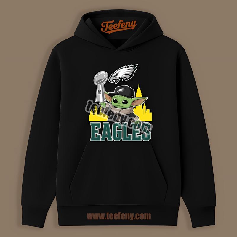 Philadelphia Eagles Baby Yoda Super Bowl Classic Hoodie Philadelphia Eagles Baby Yoda Super Bowl Classic Hoodie