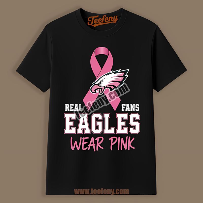 Philadelphia Eagles Breast Cancer Fans Wear Pink Shirt