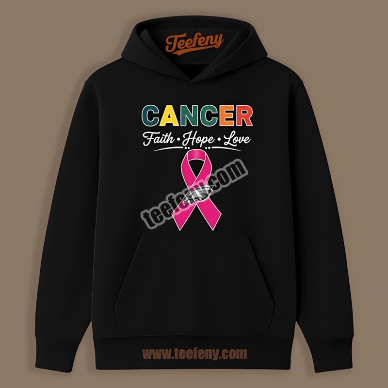 Philadelphia Eagles Cancer Awareness Hope Faith Hoodie Philadelphia Eagles Cancer Awareness Hope Faith Hoodie