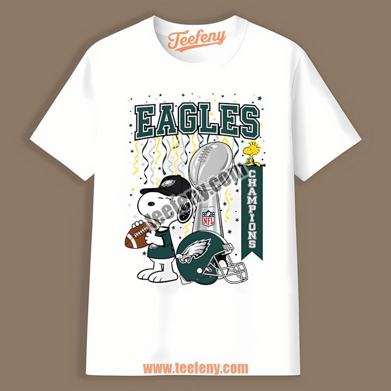 Philadelphia Eagles Champions Celebration With Snoopy Shirt