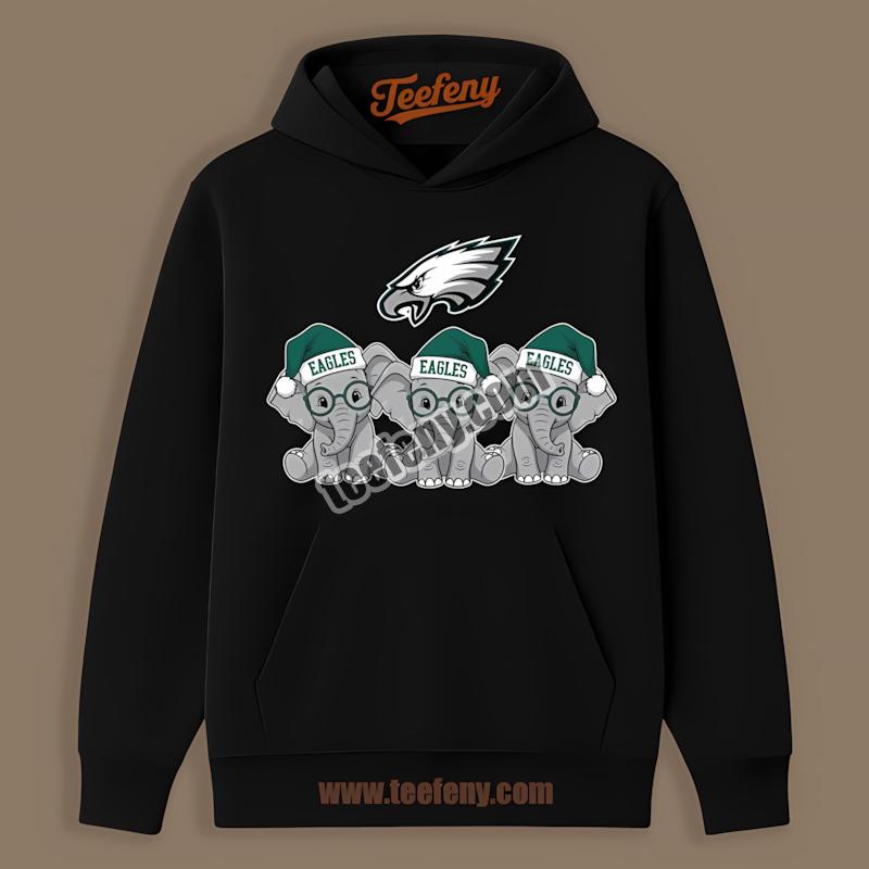 Philadelphia Eagles Christmas Elephants Design Hoodie Philadelphia Eagles Christmas Elephants Design Hoodie