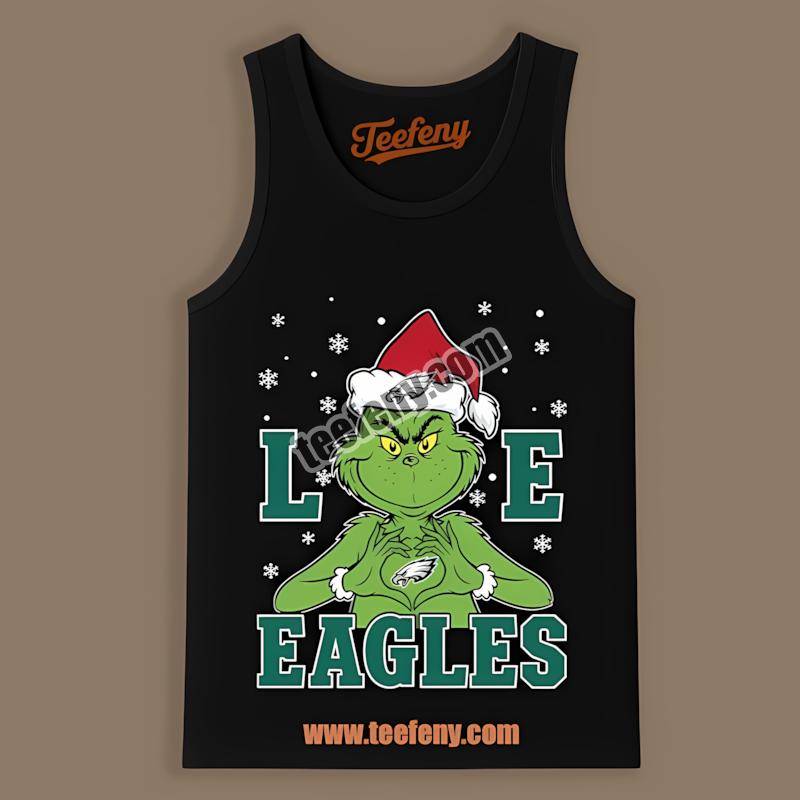 Philadelphia Eagles Christmas Love From Grinch Regular Tanktop Philadelphia Eagles Christmas Love From Grinch Regular Tanktop