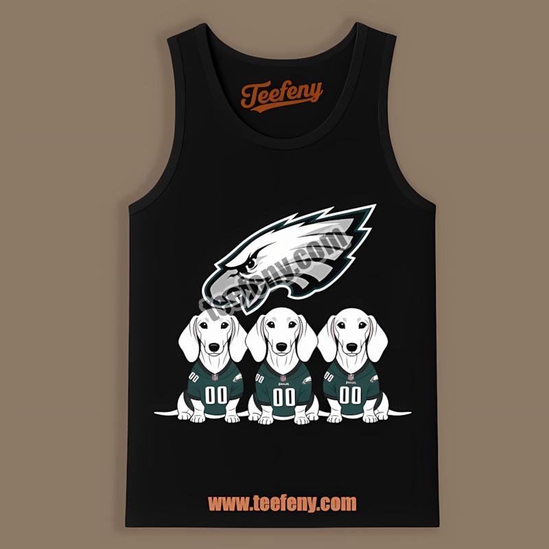 Philadelphia Eagles Dachshund Dog Fan Retro Tanktop Philadelphia Eagles Dachshund Dog Fan Retro Tanktop