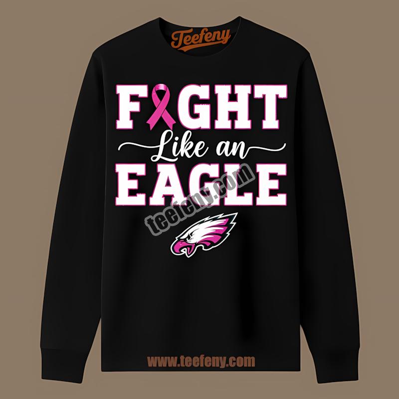 Philadelphia Eagles Fight Like A Cowboy Breast Cancer Unisex Long Sleeve Philadelphia Eagles Fight Like A Cowboy Breast Cancer Unisex Long Sleeve