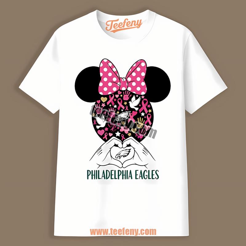 Philadelphia Eagles Minnie Mouse Breast Cancer Shirt
