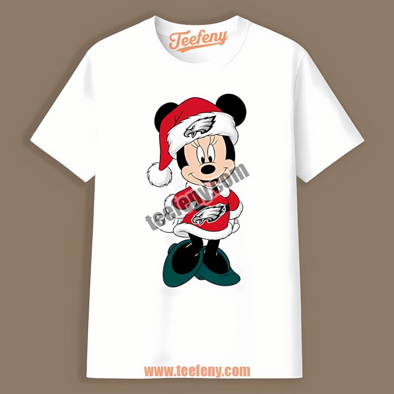 Philadelphia Eagles Minnie Mouse Christmas Cotton Shirt