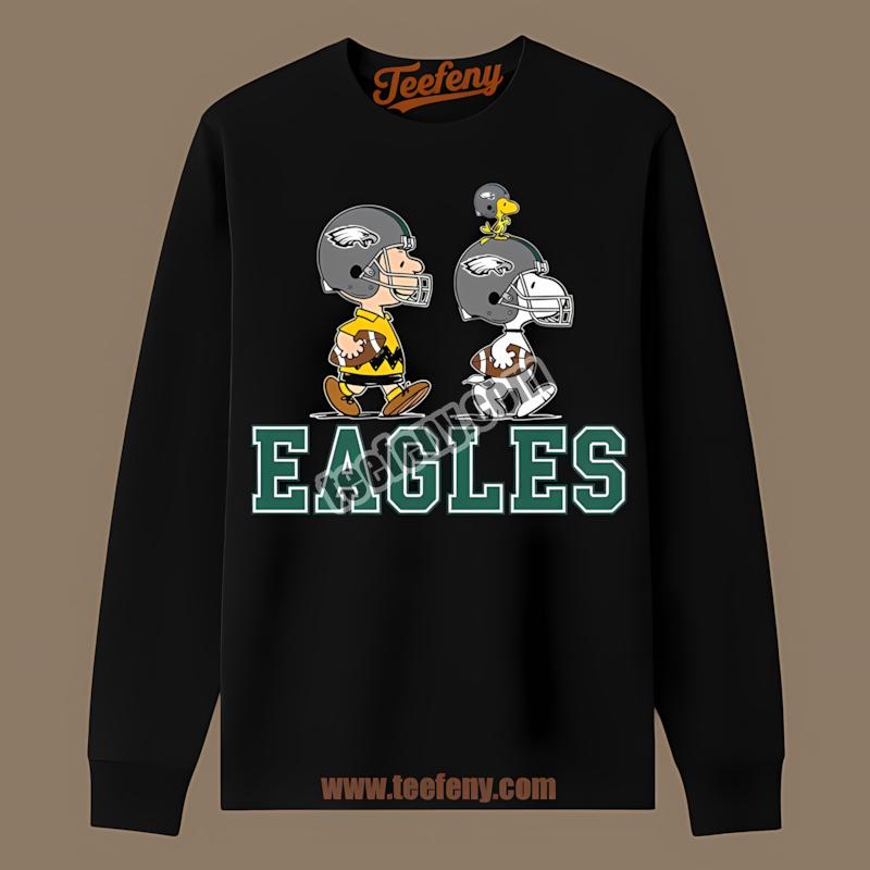 Philadelphia Eagles Snoopy And Charlie Brown Together Long Sleeve Philadelphia Eagles Snoopy And Charlie Brown Together Long Sleeve
