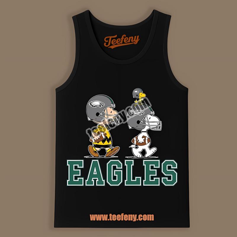 Philadelphia Eagles Snoopy And Charlie Brown Together Tanktop Philadelphia Eagles Snoopy And Charlie Brown Together Tanktop
