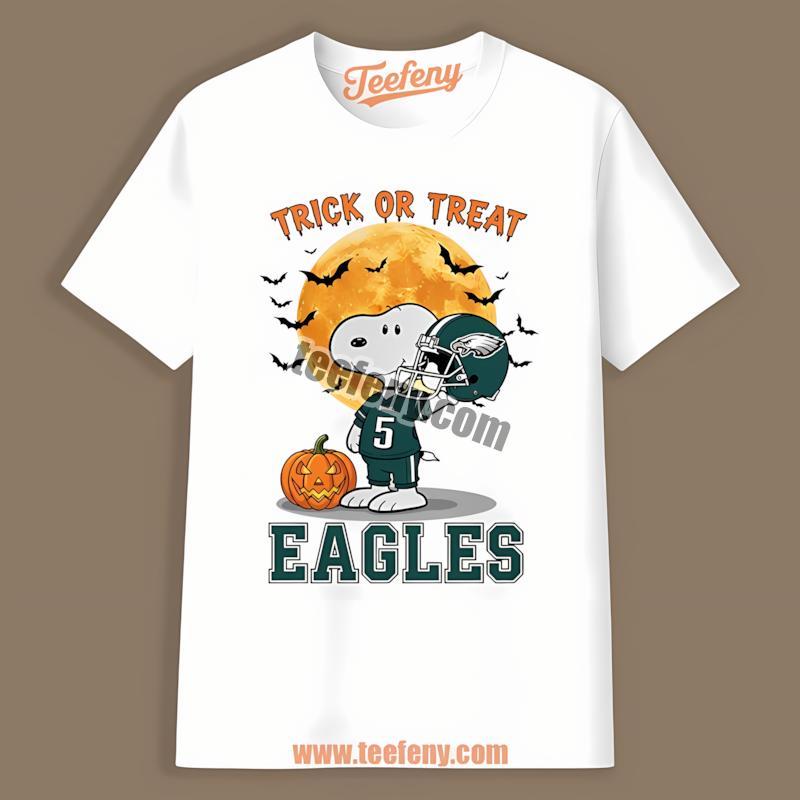 Philadelphia Eagles Snoopy Trick Or Treat Halloween Shirt