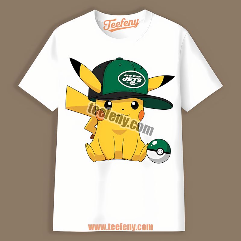 Pikachu Wearing A New York Giants Hat Vintage Shirt