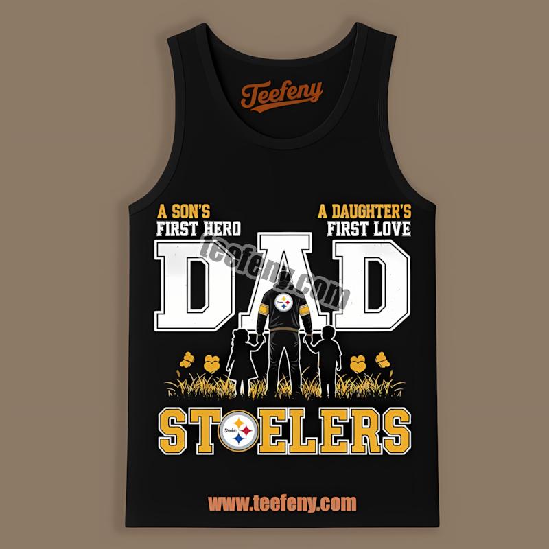 Pittsburgh STanktoplers Dad Hero Of Son And Daughter Shirt Pittsburgh STanktoplers Dad Hero Of Son And Daughter Shirt