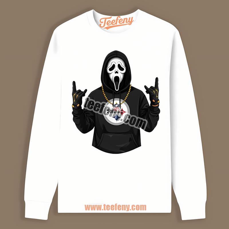 Pittsburgh SLong Sleevelers Ghostface Spooky Vintage Halloween Shirt Pittsburgh SLong Sleevelers Ghostface Spooky Vintage Halloween Shirt