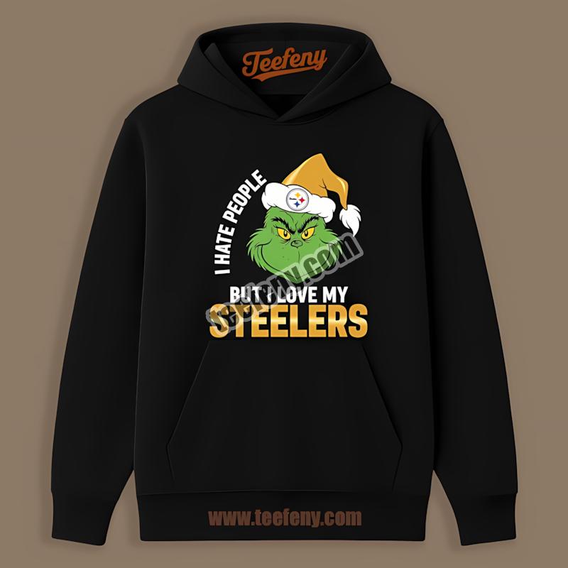 Pittsburgh SHoodielers Grinch Hates People But Loves Team Shirt Pittsburgh SHoodielers Grinch Hates People But Loves Team Shirt