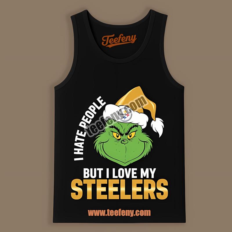 Pittsburgh STanktoplers Grinch Hates People But Loves Team Shirt Pittsburgh STanktoplers Grinch Hates People But Loves Team Shirt