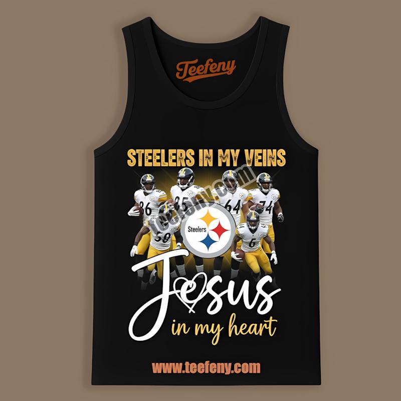 Pittsburgh STanktoplers In My Veins Jesus In My Heart Shirt Pittsburgh STanktoplers In My Veins Jesus In My Heart Shirt