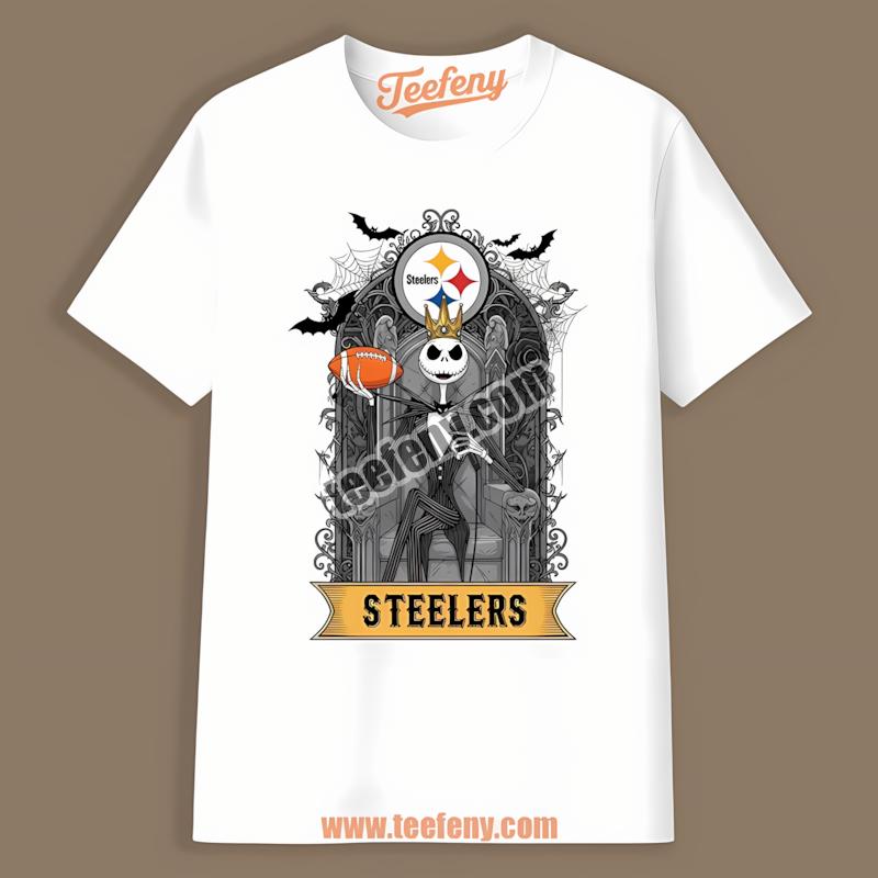 Pittsburgh Steelers Jack Skellington Throne Style Shirt